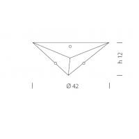 Sylcom 1171/42 D GRA Memmo Ceiling Lamp / Wall Ø42cm Murano