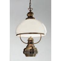 SUSPENSION BURNISHED BRASS C/GLASS-AND-SWITCH