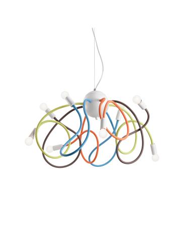 Ideal Lux 141909 Multiflex SP8 Suspension Lamp Multicolor