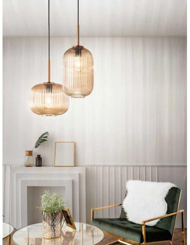 Perenz 6778 AM Plissè Suspension lamp Amber Ø25 H23