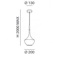 Fabas 3623-41-102 Apollo Lamp to suspension 1L white