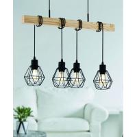 EGLO 43132 TOWNSHEND 5 Lampada a sospensione 4L legno e acciaio