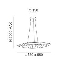 Fabas 3625-45-102 Vela Suspension Lamp Big