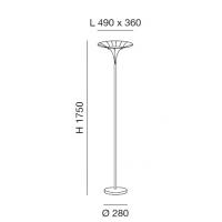 Fabas 3625-10-102 Vela Floor Lamp Dimmable