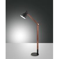 Fabas 3644-11-101 Sveva Lampada da Terra Nero/Noce