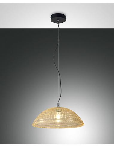 Fabas 3635-40-125 Diamond Pendant Lamp Amber