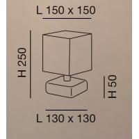 Fabas 3611-30-102 Taro Lampada da Tavolo Bianca