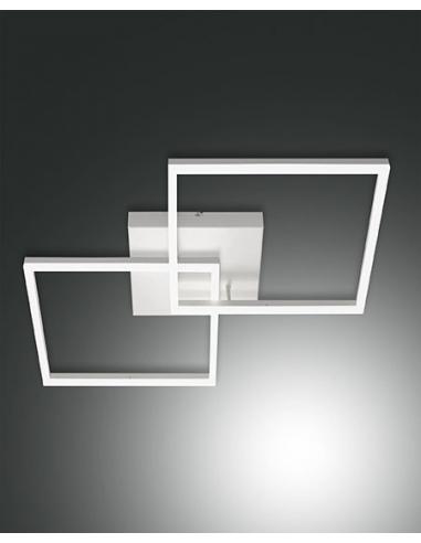 Fabas 3394-66-102 Bard 4000 K Lampada da Soffitto Doppio Quadrato Grande Bianco