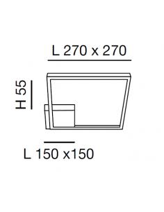 Fabas 3394-23-102 Bard 4000 K Ceiling Lamp Square White 2