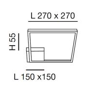 Fabas 3394-23-102 Bard 4000 K Ceiling Lamp Square White