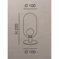 Fabas 3553-31-125 Gubbio Lampada da Tavolo Ambra