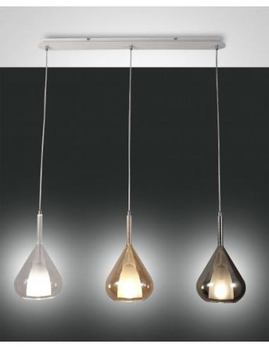 FABAS LUCE 3481-48-297 Lila Suspension Lamp Linear 3 Colors
